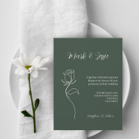 ROE Dusky Green & White Simple Wedding