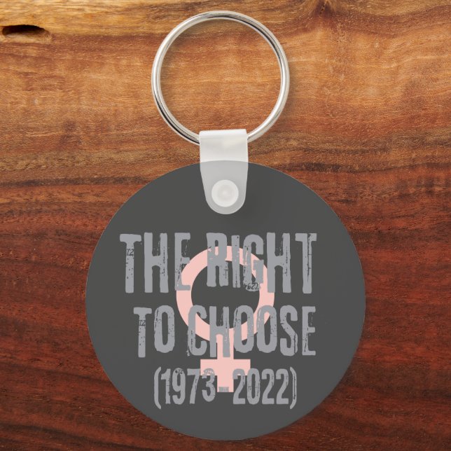 Roe V Wade Death Date Typography  Key Ring (Front)