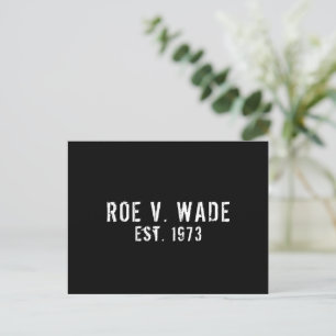 Roe v. Wade est. 1973 distressed vintage text Postcard