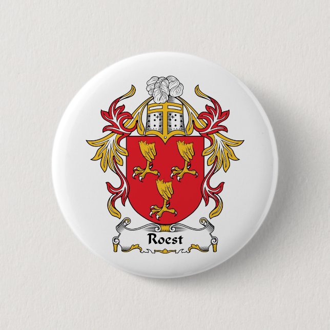 Roest Family Crest 6 Cm Round Badge (Front)