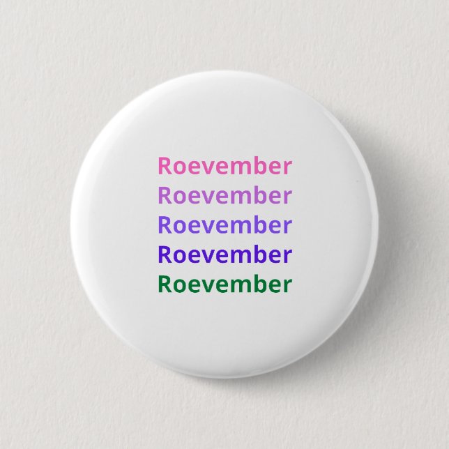 Roevember 6 Cm Round Badge (Front)