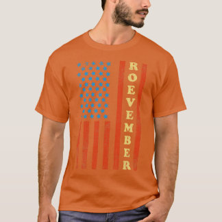 Roevember Vintage Retro American Flag T-Shirt