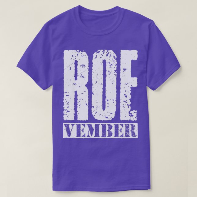 Roevember White Vintage Text T-Shirt (Design Front)