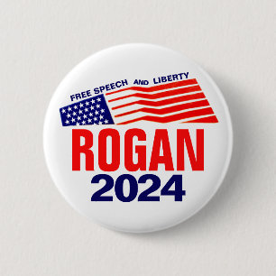 Rogan 2024 6 cm round badge