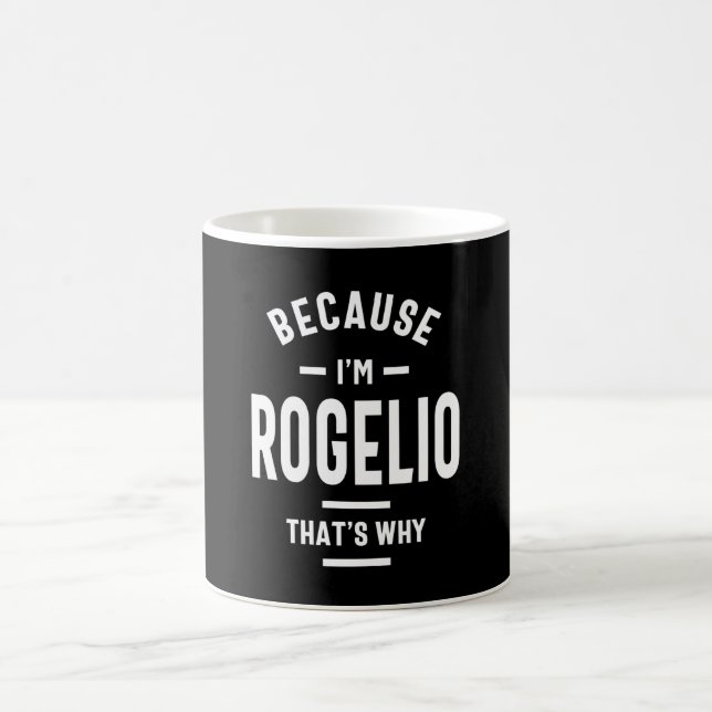 Rogelio Personalised Name Birthday Coffee Mug (Center)