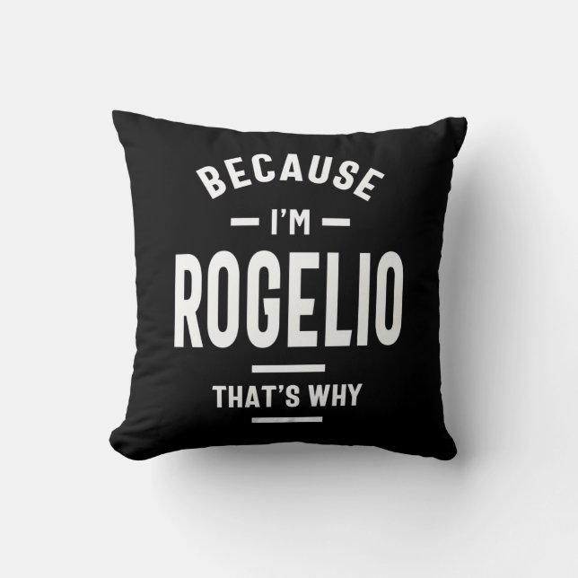 Rogelio Personalised Name Birthday Cushion (Front)