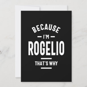 Rogelio Personalised Name Birthday Invitation