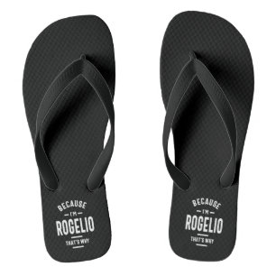 Rogelio Personalised Name Birthday Jandals