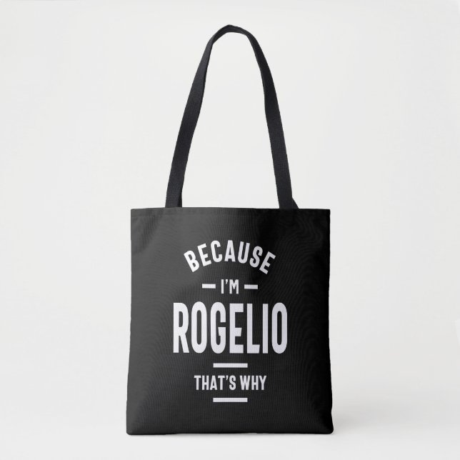 Rogelio Personalised Name Birthday Tote Bag (Front)