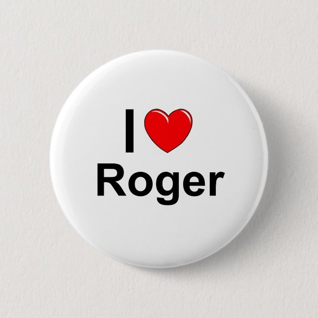 Roger 6 Cm Round Badge (Front)