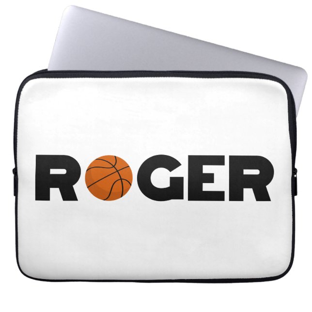 Roger Basketball Laptop Sleeve (Front)