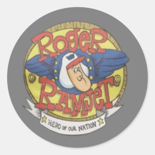 Roger Ramjet Classic Round Sticker