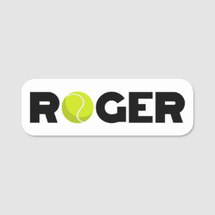 Roger Tennis Name Tag