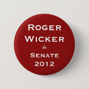 Roger Wicker for Senate 2012 6 Cm Round Badge