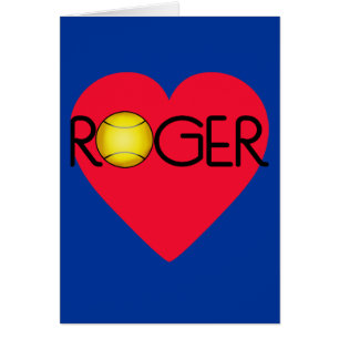 ROGER with Heart and Tennis Ball