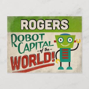 Rogers Arkansas Robot - Funny Vintage Postcard