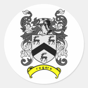 ROGERS Coat of Arms Classic Round Sticker