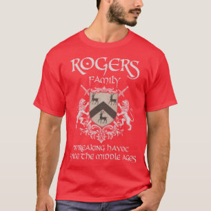 Rogers Family Crest Medieval Heritage Emblem for A T-Shirt