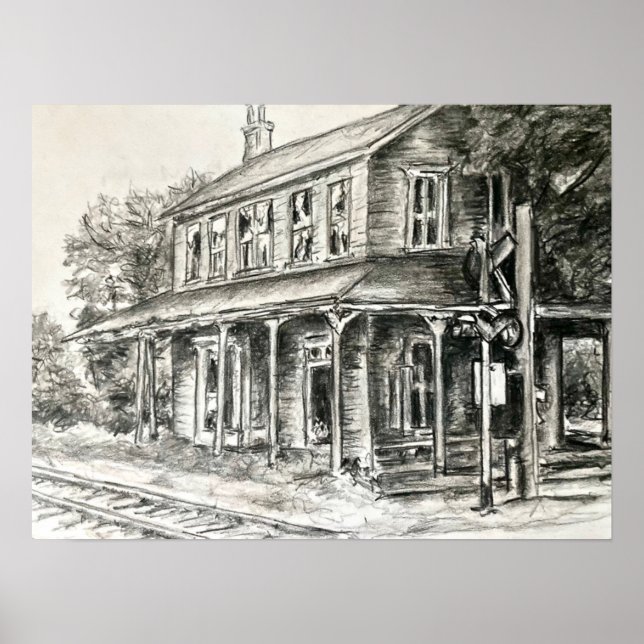 "Roger's Ohio Depot Station " - Pencil Poster (Front)