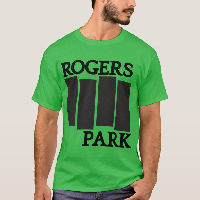 rogers park black flag T-Shirt (Front)