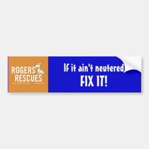 Rogers' Rescues Neuter Bumper Sticker