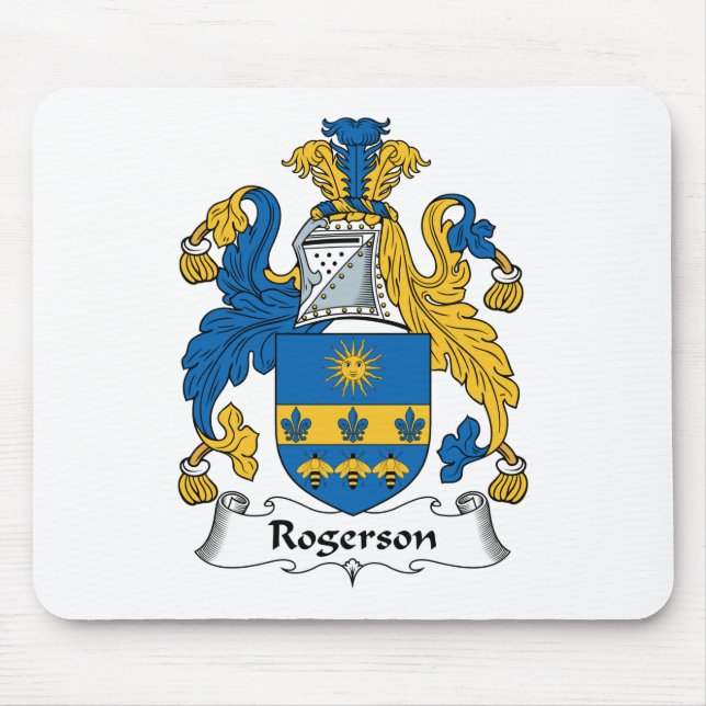 Rogerson Family Crest Mouse Pad (Front)