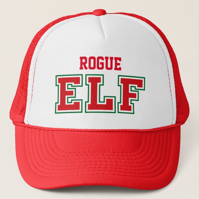 Rogue Christmas Elf Trucker Hat (Front)