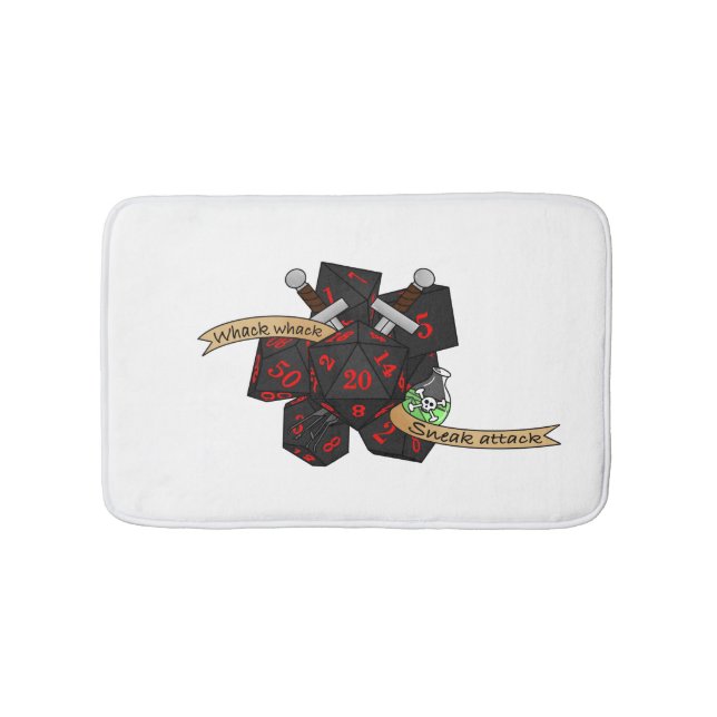 Rogue Dice Design Bath Mat (Front)