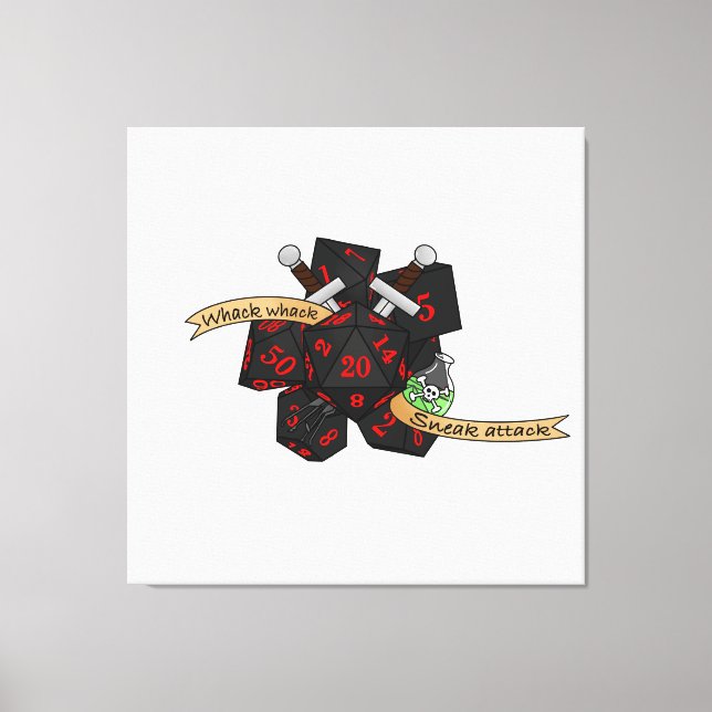 Rogue Dice Design Canvas Print (Front)