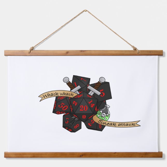 Rogue Dice Design Hanging Tapestry (Front)