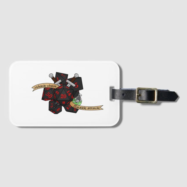 Rogue Dice Design Luggage Tag (Front Horizontal)