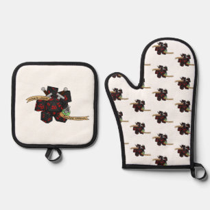 Rogue Dice Design Oven Mitt & Pot Holder Set