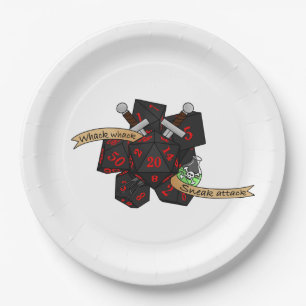 Rogue Dice Design Paper Plate