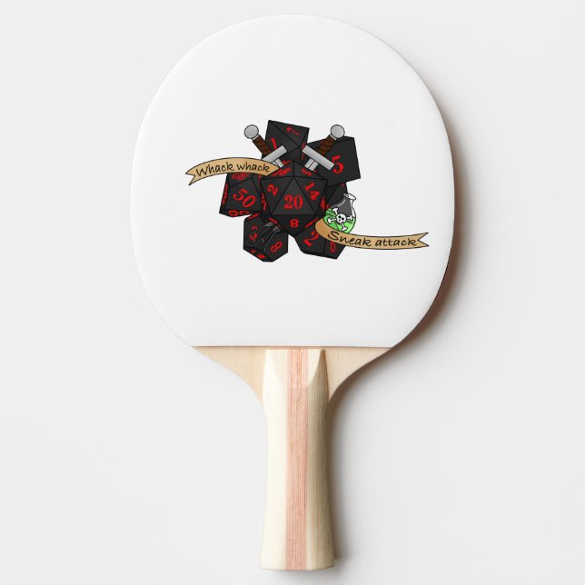Rogue Dice Design Ping Pong Paddle (Front)