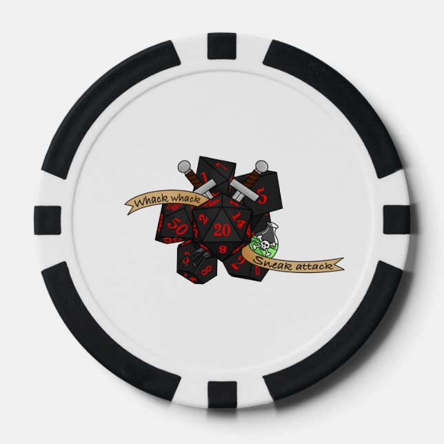Rogue Dice Design Poker Chips (Front)