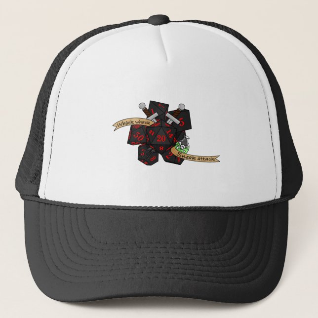 Rogue Dice Design Trucker Hat (Front)
