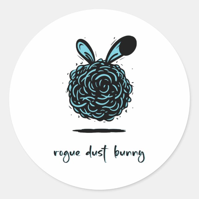 Rogue Dust Bunny Classic Round Sticker (Front)