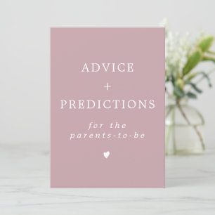 ROGUE Dusty Blush Pink Advice & Predictions Sign Invitation