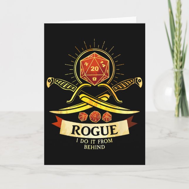 Rogue Fantasy Gamer Rpg Cl  Card (Front)