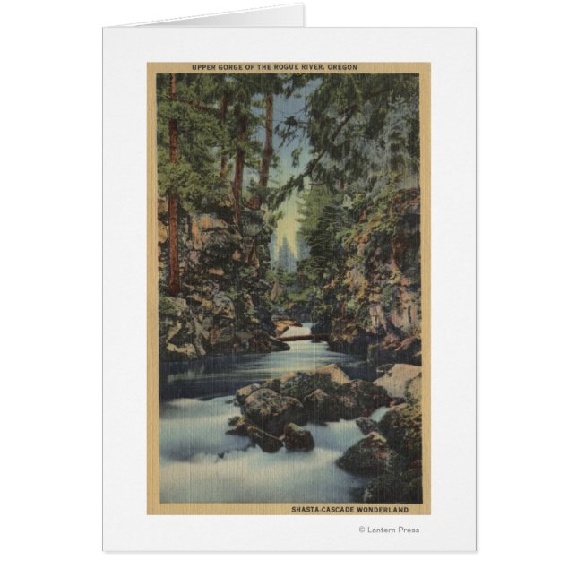 Rogue River, Oregon - Upper Gorge View of River (Front)