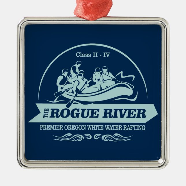 Rogue River (rafting2) Metal Tree Decoration (Front)