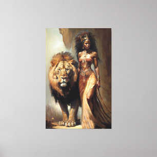 Roho ya Mnyama - African Goddess of Animals Canvas Print