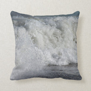roiling waves on florida beach cushion