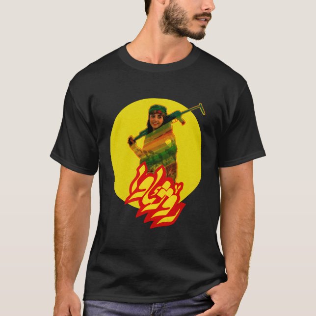 Rojava Kurdish Peshmerga Soldier Support Kurds Kur T-Shirt (Front)