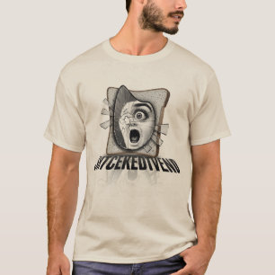 roken Mirror Toast Horror Illustration T-Shirt