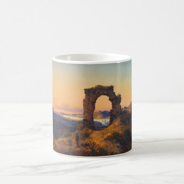 Roland's Arch (by Andreas Achenbach) Coffee Mug (Center)