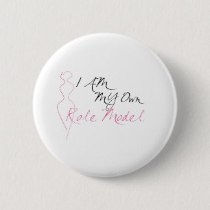 Role Model White 6 Cm Round Badge