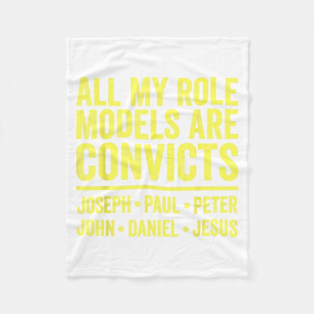 Role Models are Convicts Joseph Paul Peter John Fleece Blanket (Front)