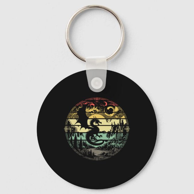 Role Playing Game Rpg Master D20 Tabletop Funny Rp Key Ring (Front)