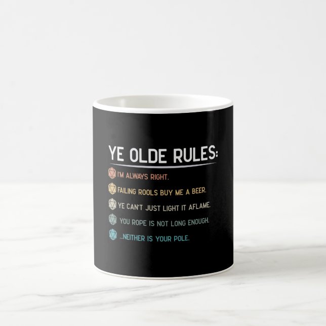 Role Playing Game Rules Coffee Mug (Center)
